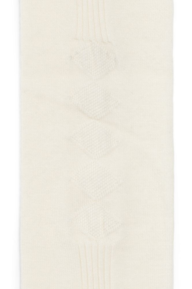  Arva bunadsstrømper - Diamant merino, kremhvit